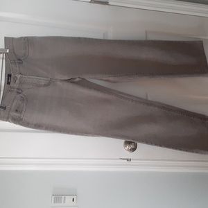 Vianni grey highrise straight leg  jeans, embroidered pockets on back size 38(8)